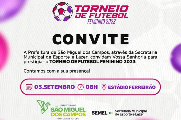 Torneio SEMEL de Futebol Feminino 2023 será domingo, 03