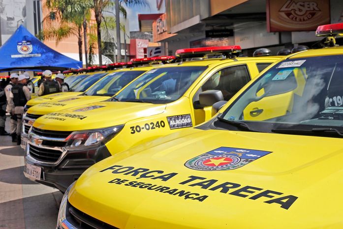 Viaturas da Força Tarefa de Segurança em Alagoas