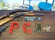 Idoso é preso em Arapiraca com armas de fogo e farta quantidade de munição