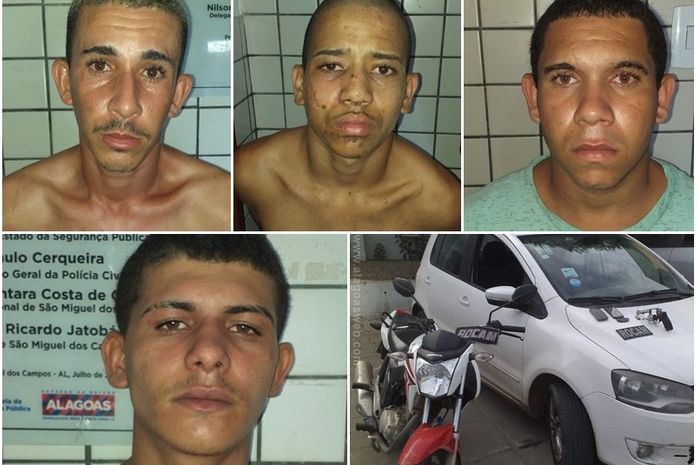 Bando praticou assaltos em São Miguel dos Campos e Anadia