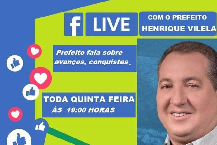 Chamadas estão sendo feitas na página do facebook do próprio prefeito Vilela