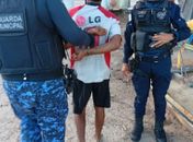 Guarda Municipal prende em flagrante suspeito de furtar tapumes de obra pública na Pajuçara