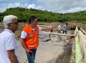 Prefeito de Branquinha anuncia reconstrução da ponte sobre o Rio Mundaú