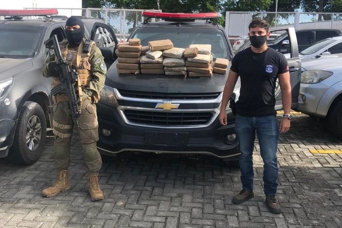 Operação integrada prende suspeito de tráfico e apreende 40kg de maconha em Maceió