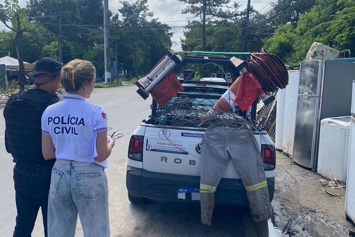 Homem é detido e PC apreende fios de cobre furtados e arma durante operação conjunta com a Equatorial
