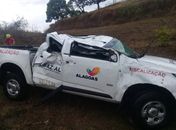Condutor fica ferido após carro da Sefaz capotar na BR-104, em União dos Palmares