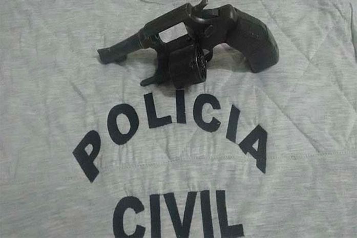 Arma apreendida com o menor