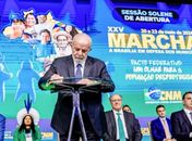 Lula recebe vaias de prefeitos em Marcha Nacional dos Municípios