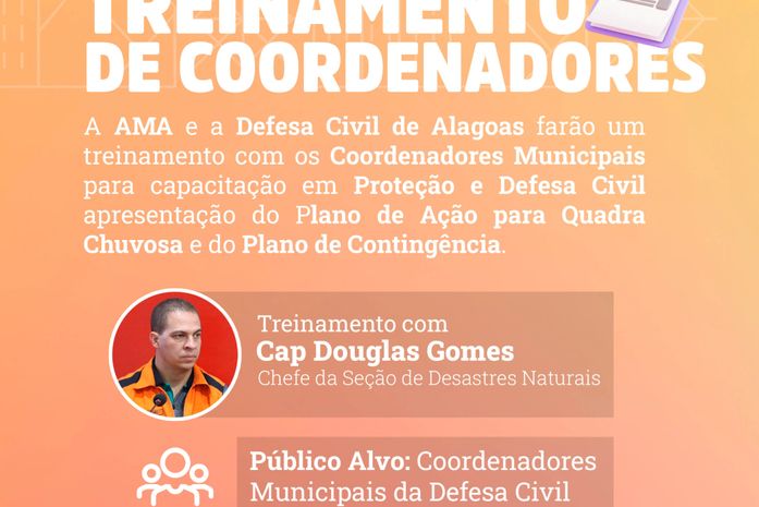 AMA e Defesa Civil promovem treinamento para coordenadores municipais