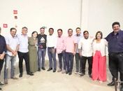 Governador Dantas e o prefeito JC no centro da foto ladeados do grupo parlamentar de apoio do gestor palmeirense 