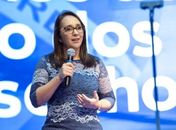 Presidente nacional do partido Podemos, Renata Abreu