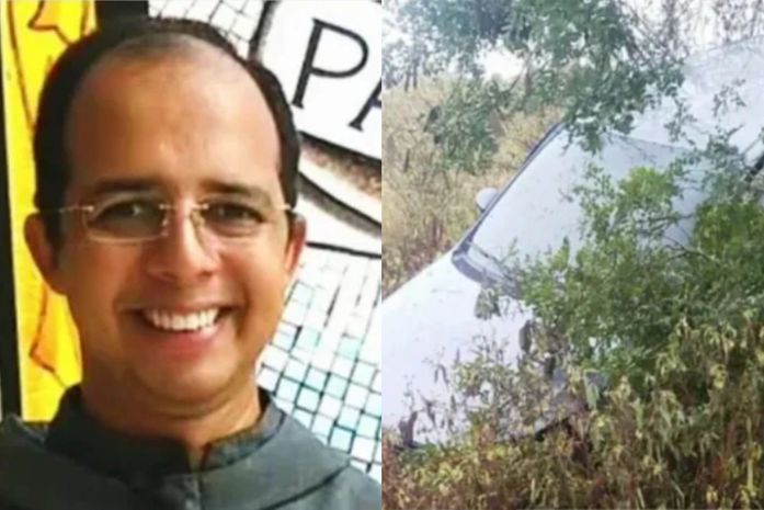 Frei se envolve em acidente após perder controle do carro e despencar por ribanceira no Sertão