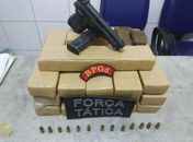 PM apreende aproximadamente 10kg de maconha em residência; homem foi preso