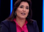 Simone Tebet em entrevista ao Jornal Nacional