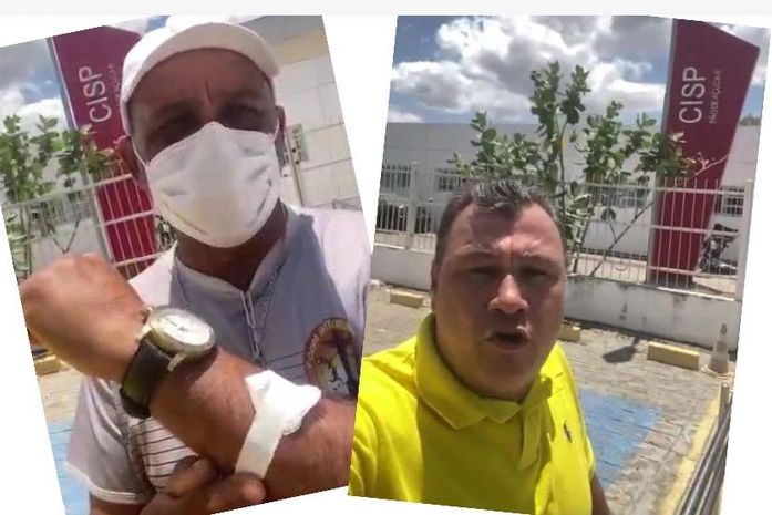 Motorista Luciano mostra ferimento da agressão e Cristiano posta vídeo narrando cena de violência