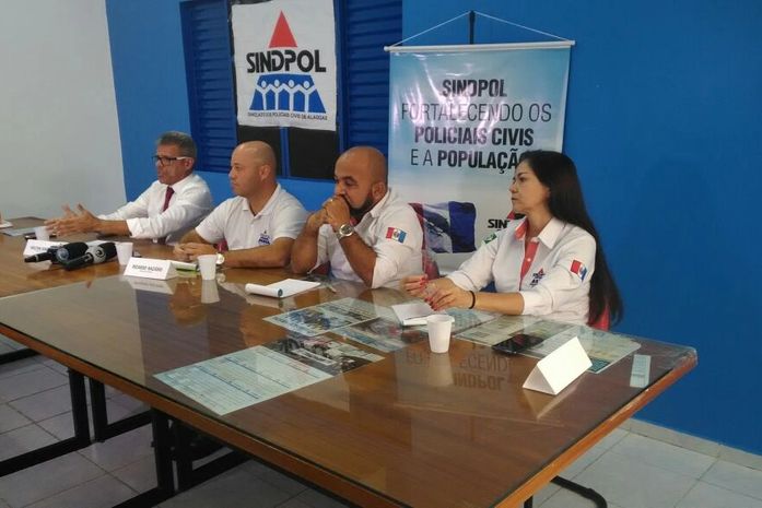 Coletiva realizada na sede do Sindpol