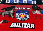 Submetralhadoras, drogas e munições são apreendidas em ação de combate ao tráfico