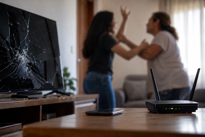 Mudança de senha de Wi-Fi provoca discussão, agressões e termina com mãe e filha na delegacia