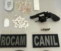 PM apreende três armas de fogo e flagra crime de tráfico durante ações no interior