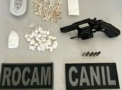 PM apreende três armas de fogo e flagra crime de tráfico durante ações no interior