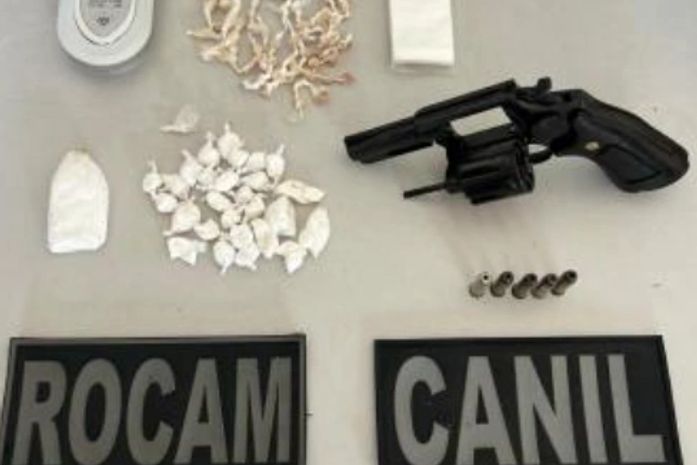 PM apreende três armas de fogo e flagra crime de tráfico durante ações no interior
