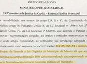 MP recomenda sustar projeto que visa aumentar número de vereadores em Maceió