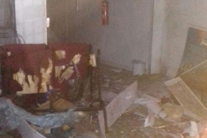 Agência ficou completamente destruída em Porto Real de Colégio