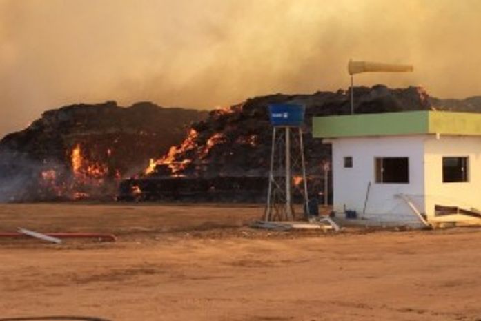 Incêndio atinge galpão de biocombustíveis