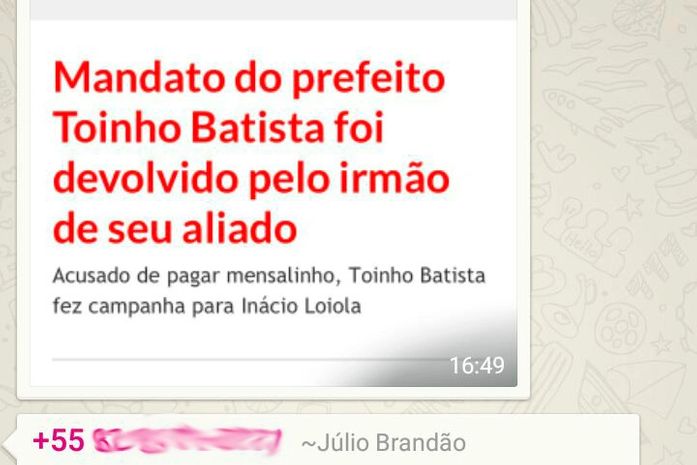 Júlio Brandão comenta decisão favorável a Toinho Batista