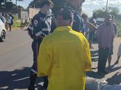 Motociclista não usava capacete no momento do acidente.