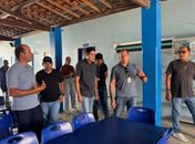 Vice-prefeito de Monteirópolis recebe engenheiro responsável pelas obras da reforma de escola estadual