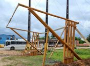 Matriz de Camaragibe ganha pontos de ônibus de madeira sustentável 
