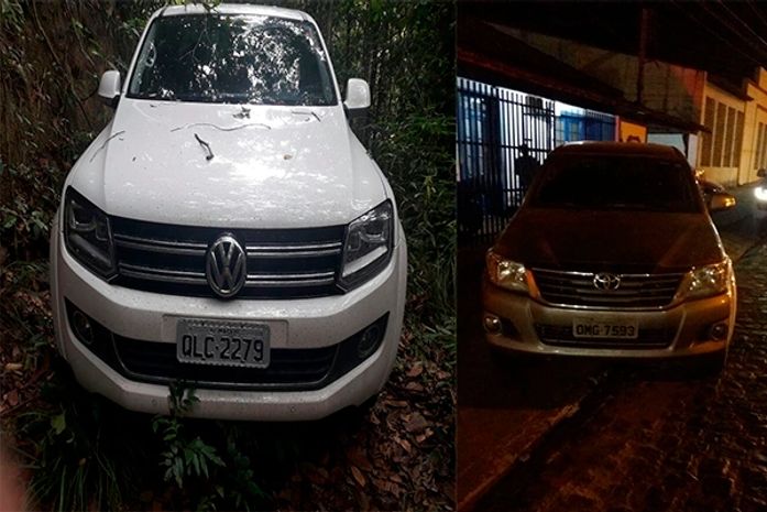 Amarok e Hilux recuperadas em Marechal Deodoro