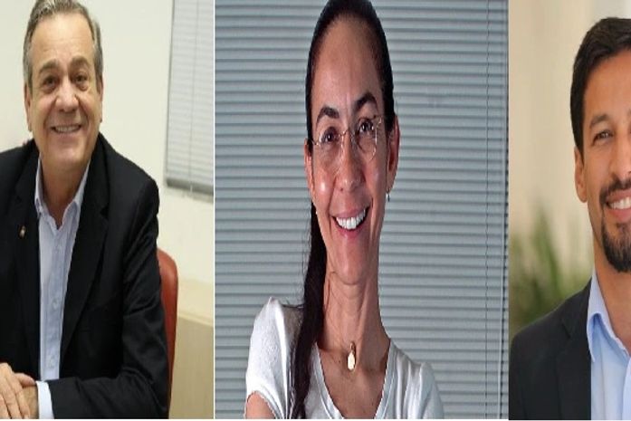 Ronaldo Lessa (PDT), Heloísa Helena (Rede) e Rodrigo Cunha (PSDB)