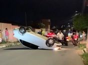 Condutor inabilitado perde controle de veículo e capota no Agreste de AL 