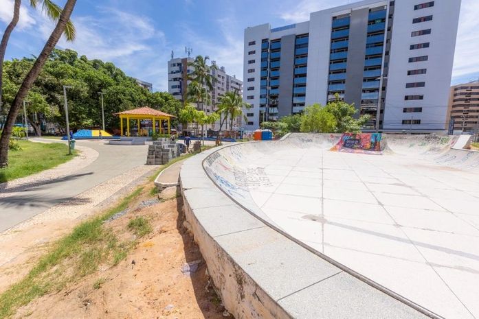 Pista de Skate também passou por reparos.