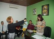 vereadora Sinielza Pessoa tomando posse na Câmara de Arapiraca