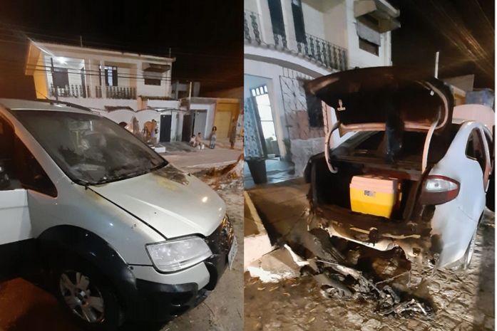 Dois veículos pegam fogo e incêndio assusta moradores do Tabuleiro dos Martins