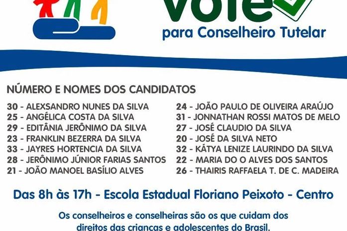 Eleições para Conselhos Tutelares de Atalaia acontecem em outubro