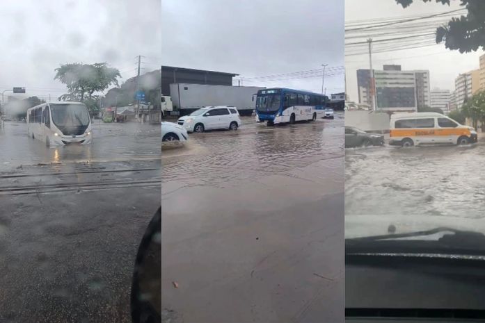 Fortes chuvas causam transtornos e alagamentos em vários pontos de Maceió
