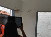 Rachaduras foram registradas na Rua Tenente Antônio de Oliveira