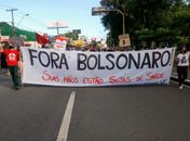 Manifestantes fazem ato contra Bolsonaro em Maceió