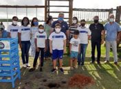 Crianças plantam árvores em homenagem ao centenário de Porto de Pedras 