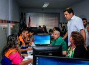 Marcelo Palmeira acompanhou o atendimento da Semas aos moradores do Pinheiro.