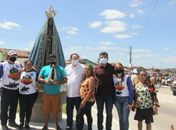 Moradores do Conjunto Nossa Senhora Aparecida ganham praça e estátua com dois metros de altura
