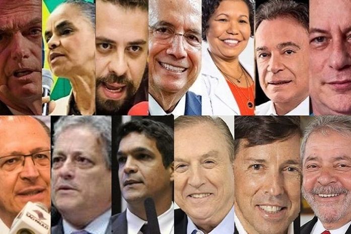 Conforme convenções , 13 candidatos registram candidatura e são oficialmente candidatos a presidente do Brasil.