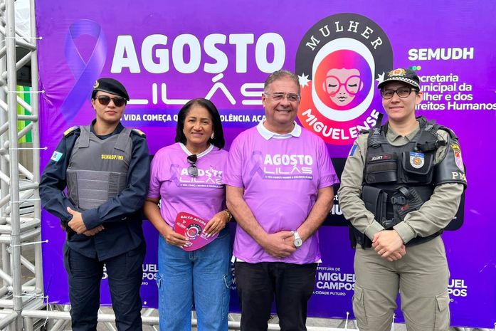 Secretaria da Mulher de São Miguel dos Campos realizou blitz da campanha “Agosto Lilás”