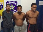 José Carleano e os irmãos Walisson e Wanderson Luiz, acusados de roubo