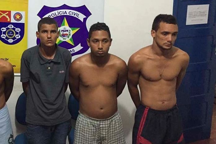 José Carleano e os irmãos Walisson e Wanderson Luiz, acusados de roubo