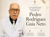 Júlio Cezar lamenta a morte do amigo Dr Pedro Gaia